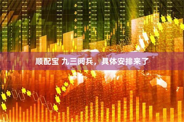 顺配宝 九三阅兵，具体安排来了